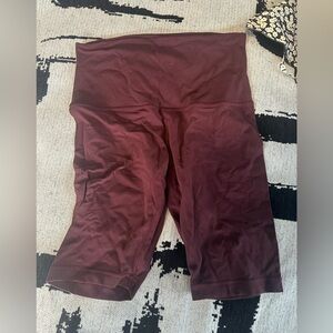 Burgundy lululemon shorts